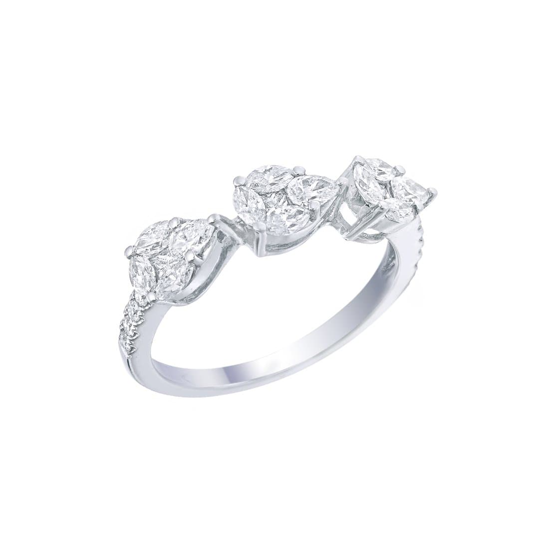 One Way Pear Ring