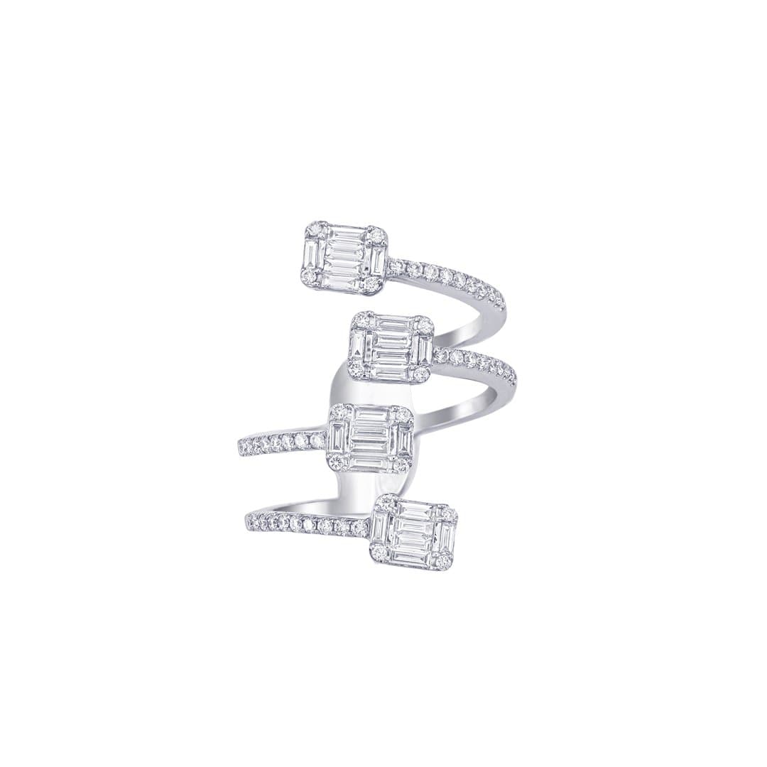 Double-Twin Square Ring