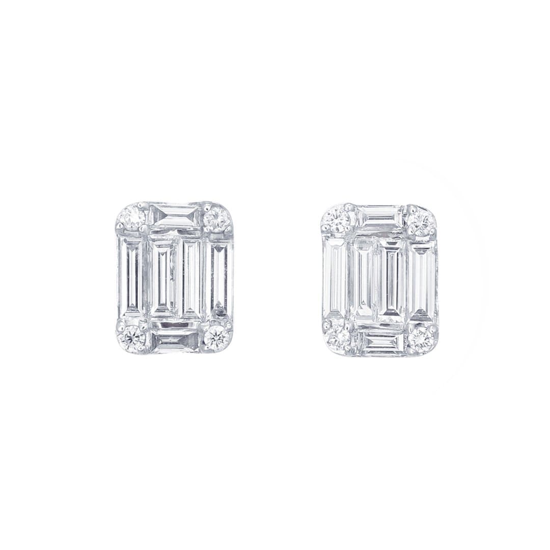 Square Studs (1.3 carats Look)
