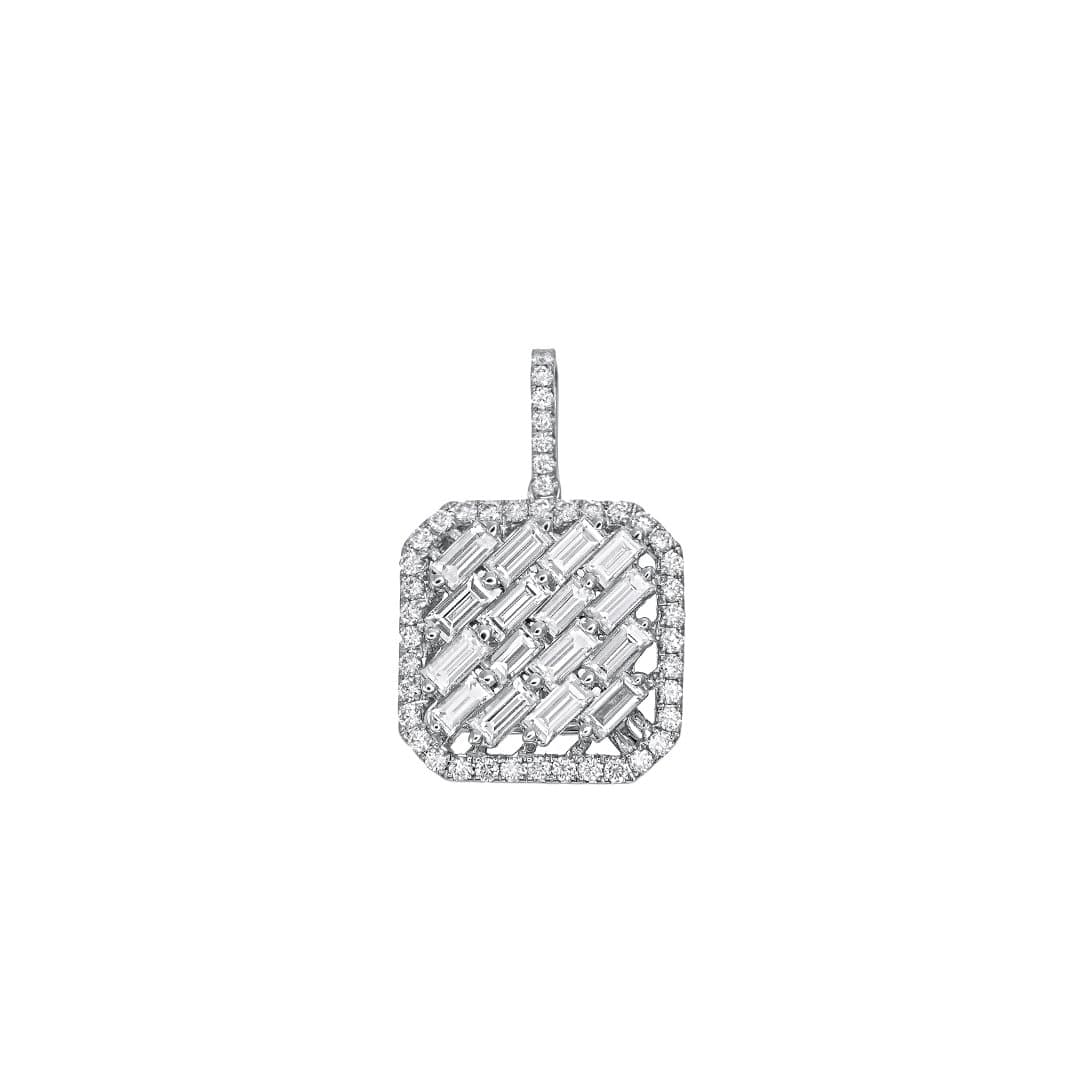 Pavé Baguette Pendant
